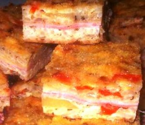 ALT="torta de arroz jamon queso jamon iberico online"
